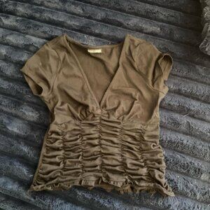 Fashion Nova Women's Brown and Black Crop-top